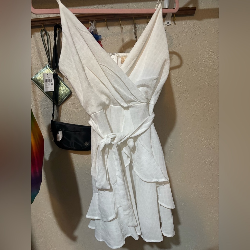 Altar'd State White Asymmetrical Dress